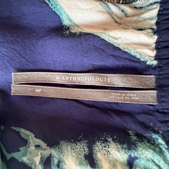 Anthropologie Women’s Blue Maxi Drama Beach Flowy Boho Strappy Dress ~ Size M - Picture 7 of 15